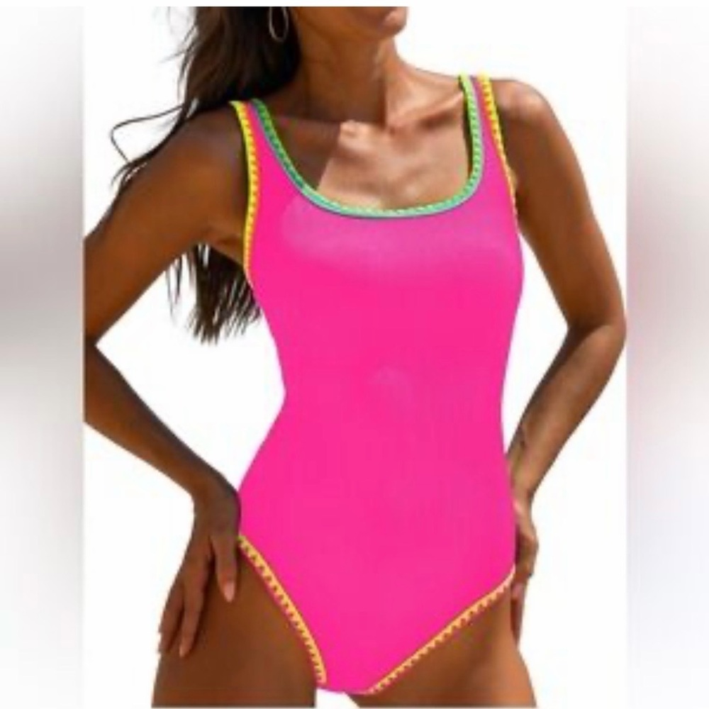 NWT Popvil hot pink tummy control swimsuit